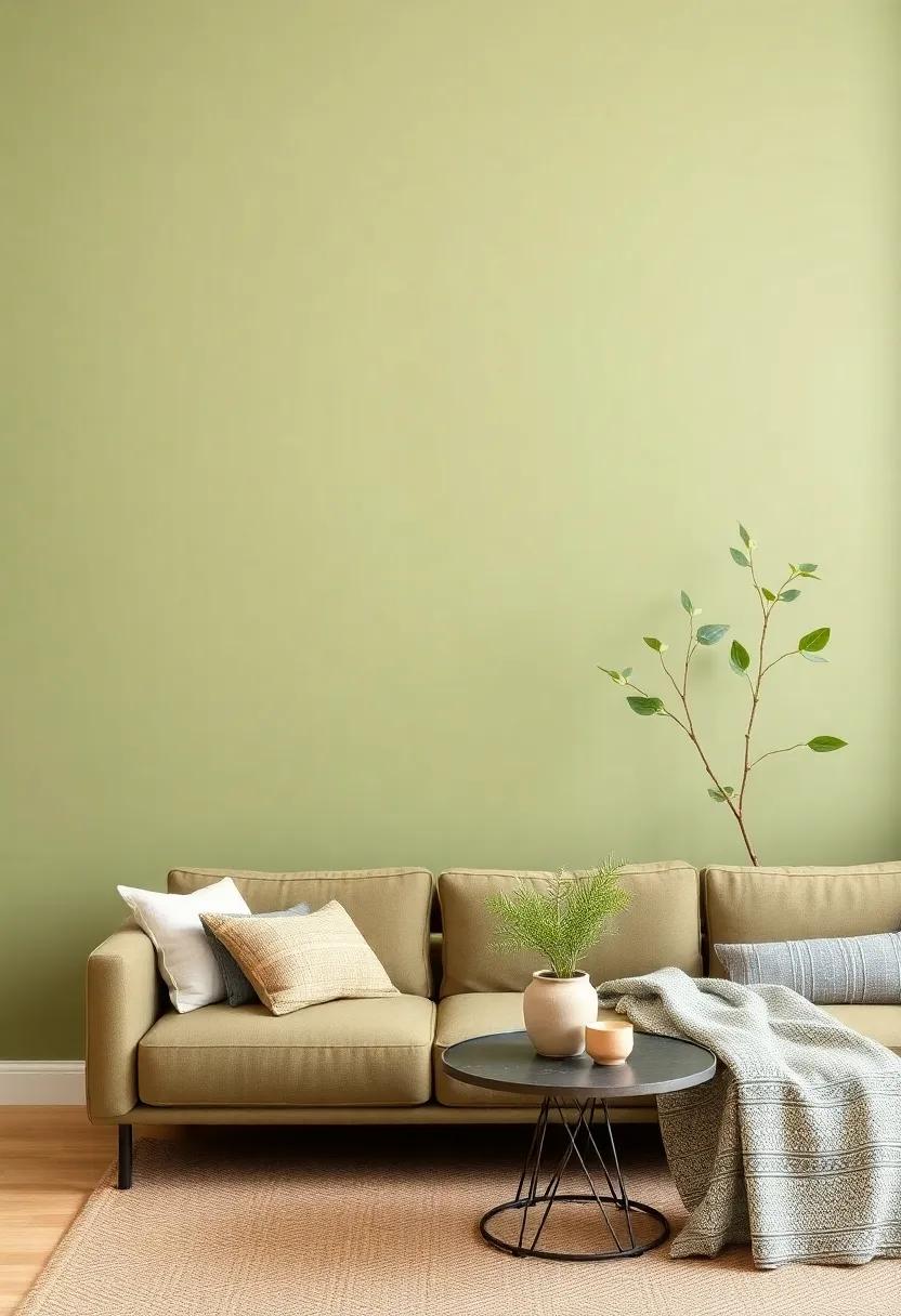 Gentle Olive Green Walls: Infusing ​Freshness and Vitality into Your Home