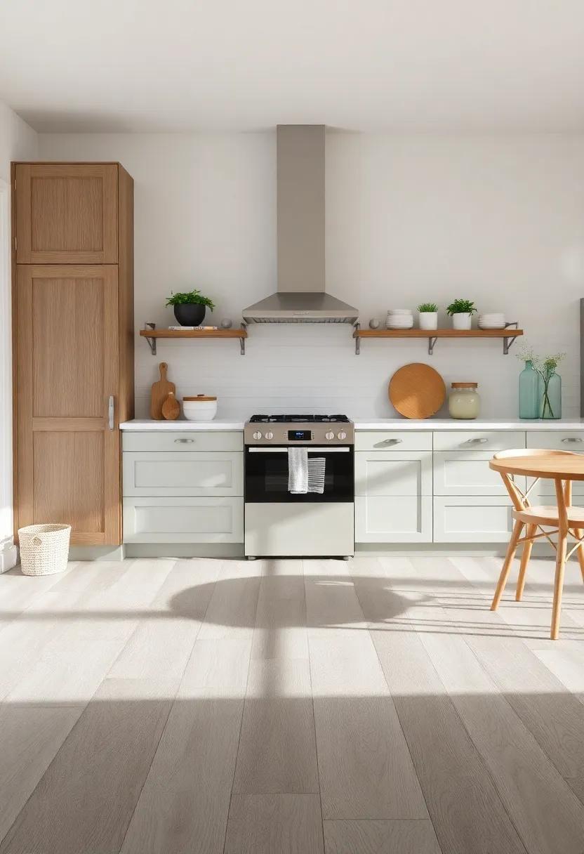 Subtle Grey Laminate Flooring for a⁢ Sophisticated Yet ‌Casual ⁣Kitchen Environment