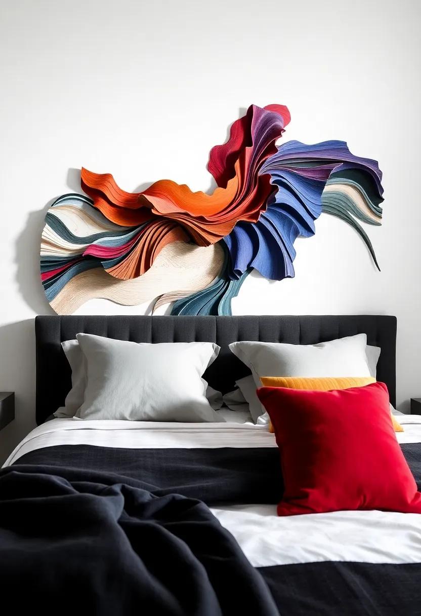 Sculptural Headboards: Fusing Art and Functionality in bedroom​ Design