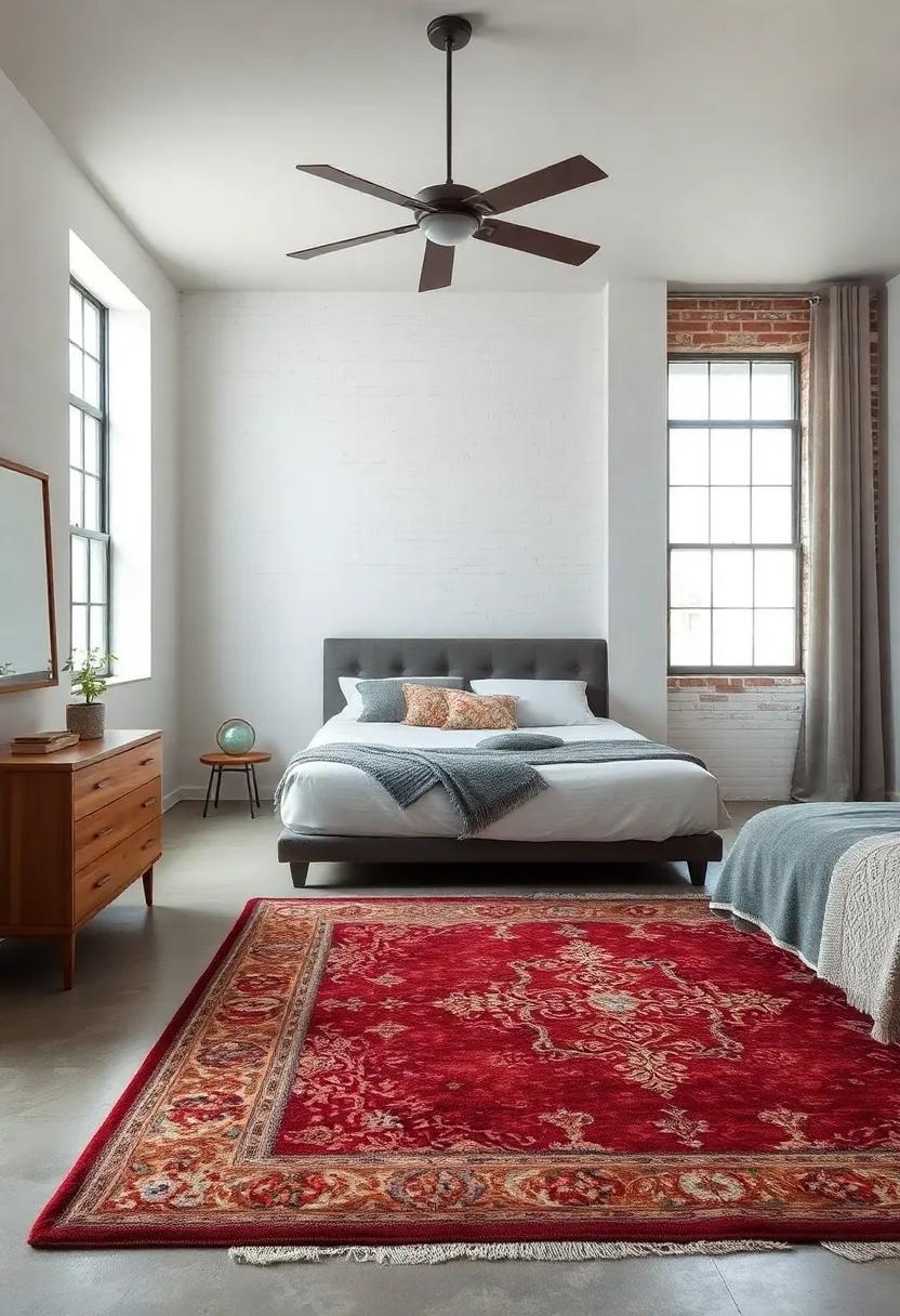 Mixing Old and New: Vintage Rugs​ in Contemporary Bedrooms