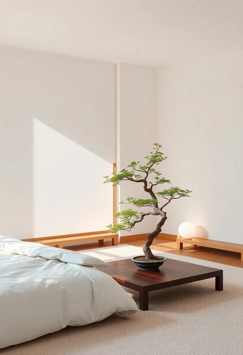 Crafting Tranquil Vibes with Subtle Bonsai Arrangements‌ in Cozy Bedrooms