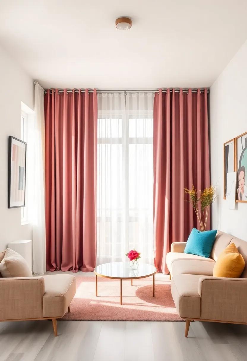 Playful ‍Palette Choices: Contrasting Curtains to Revitalize Your Living Room