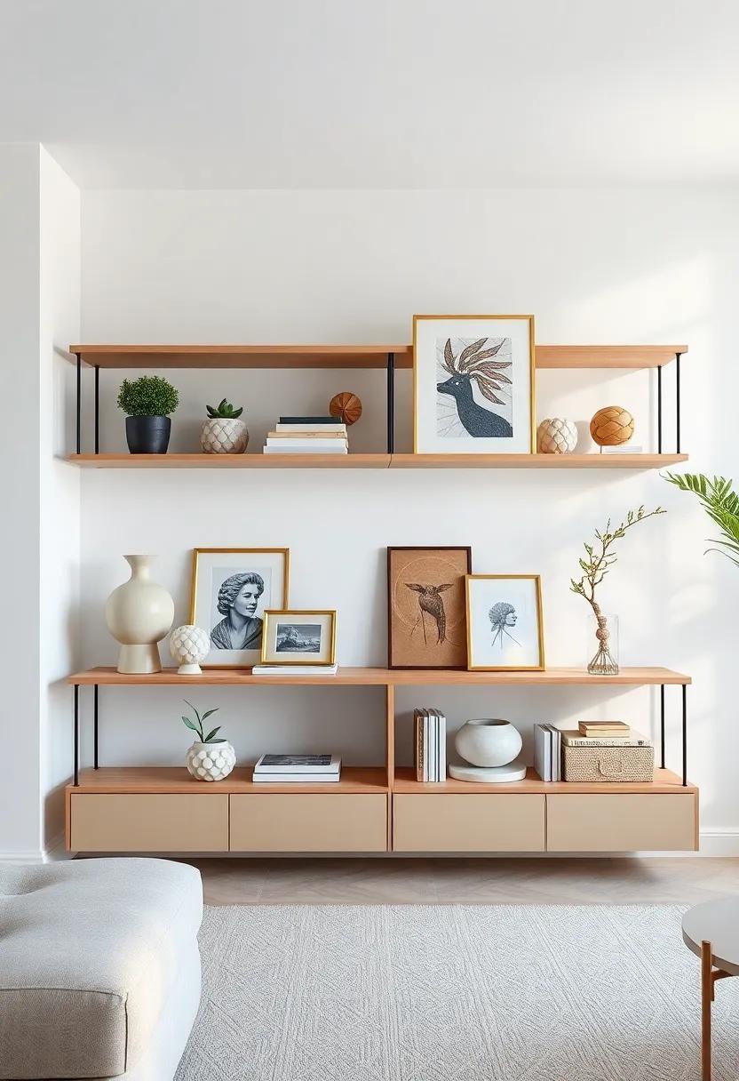 Artful Displays: Showcasing Artwork and Sculptures on Shelves