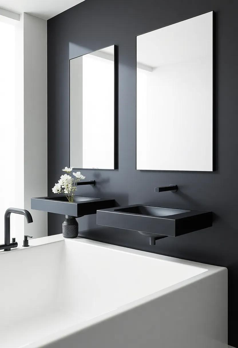 Reflections of Elegance: Using ‍Mirrors and Black ‌Fixtures