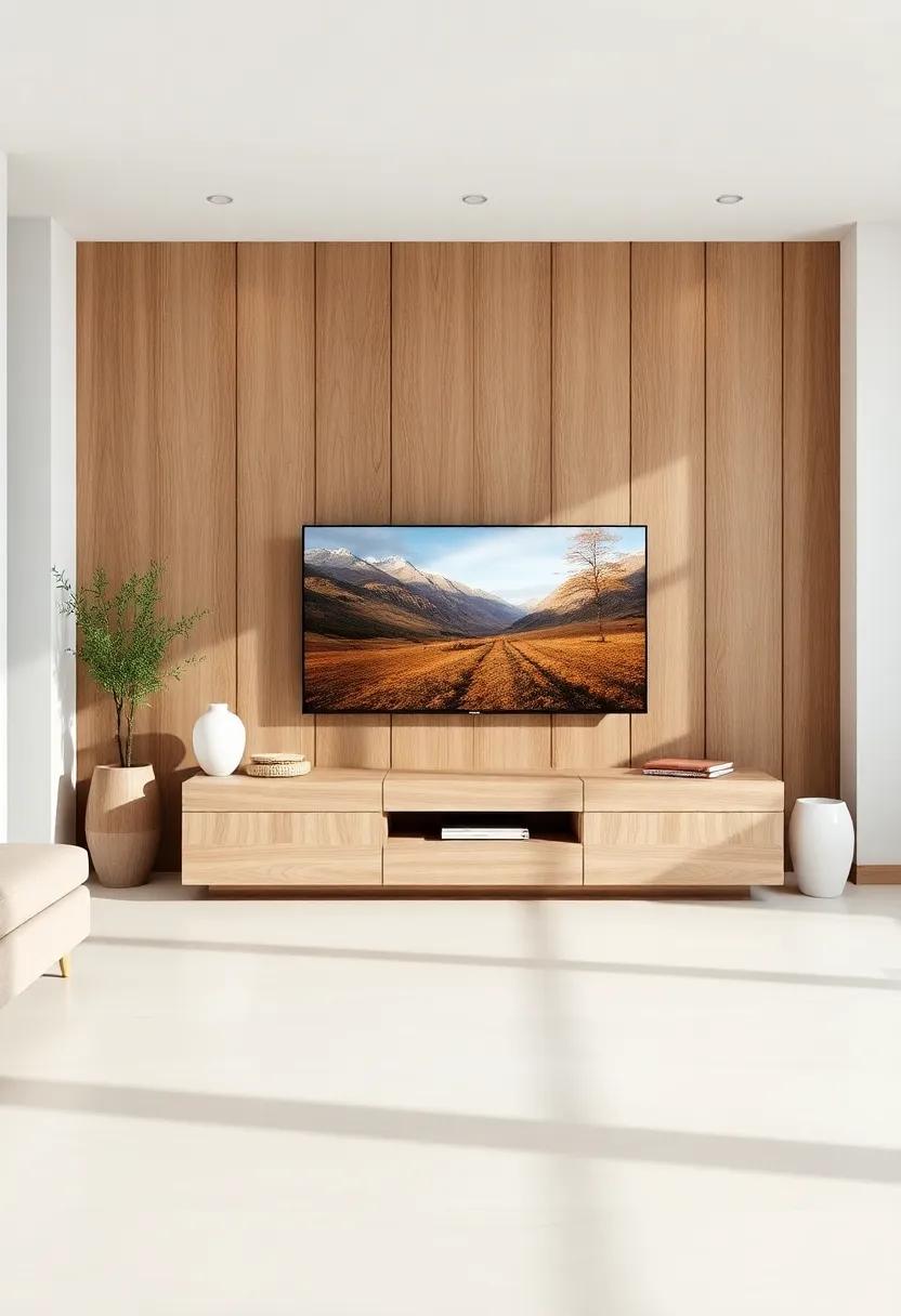 Embracing Natural Materials for a Cozy Modular TV Experience