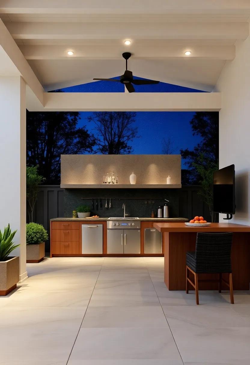 incorporate a‌ Stylish Bar Area for Mixology and Socializing Under the Stars