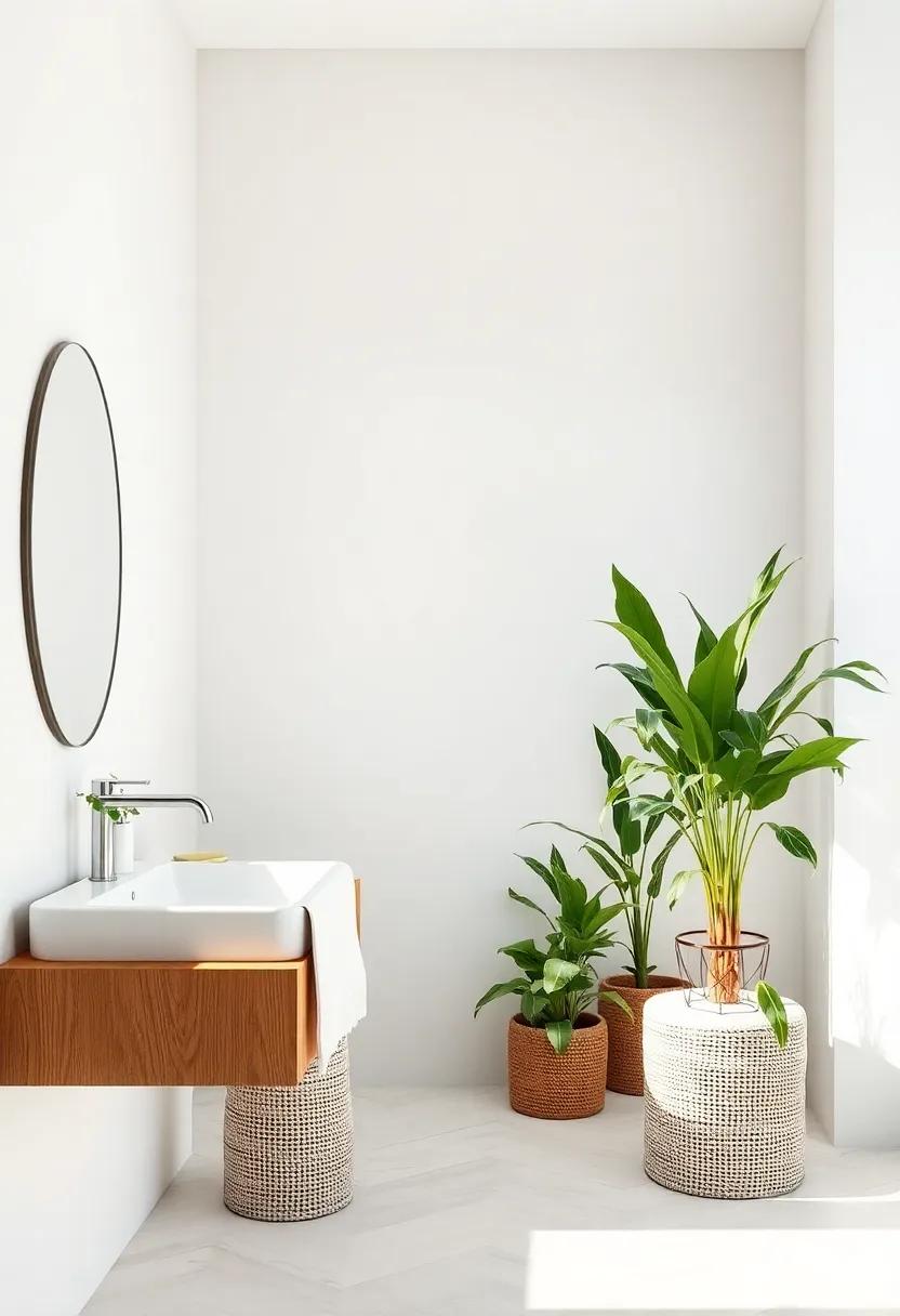 Incorporating Nature with Indoor Plants in Modern Bathrooms