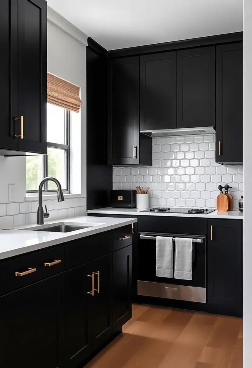 Incredible Hardware Choices: Elevating Black Cabinets with unique ‍Knobs