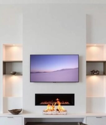 25 Stylish TV Wall Designs with Built-In Fireplaces for Cozy Living Rooms 25 Stylish TV Wall Designs with Built-In Fireplaces for Cozy Living Rooms