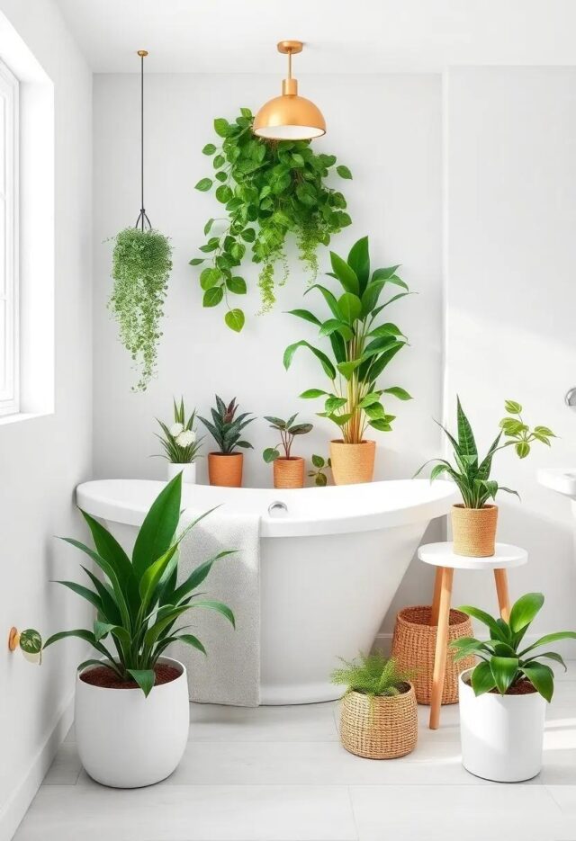 29 Stunning Bathroom Plant Decor Ideas to Transform Your Space into a Relaxing Oasis
