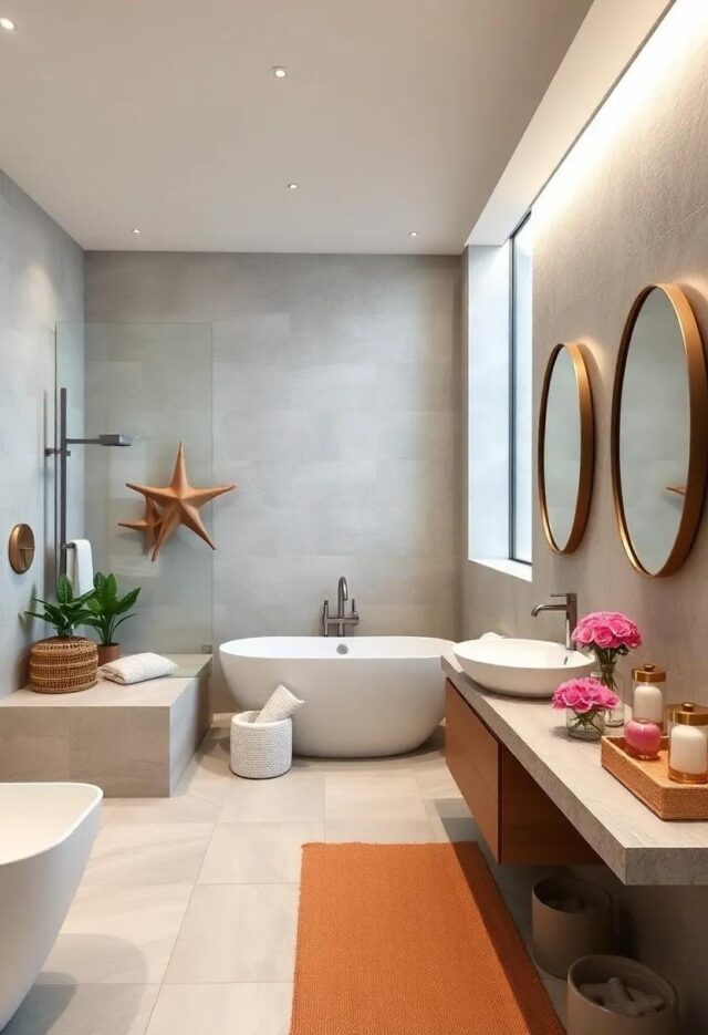25 Coastal Bathroom Inspirations with Spa-Like Features for Ultimate Relaxation