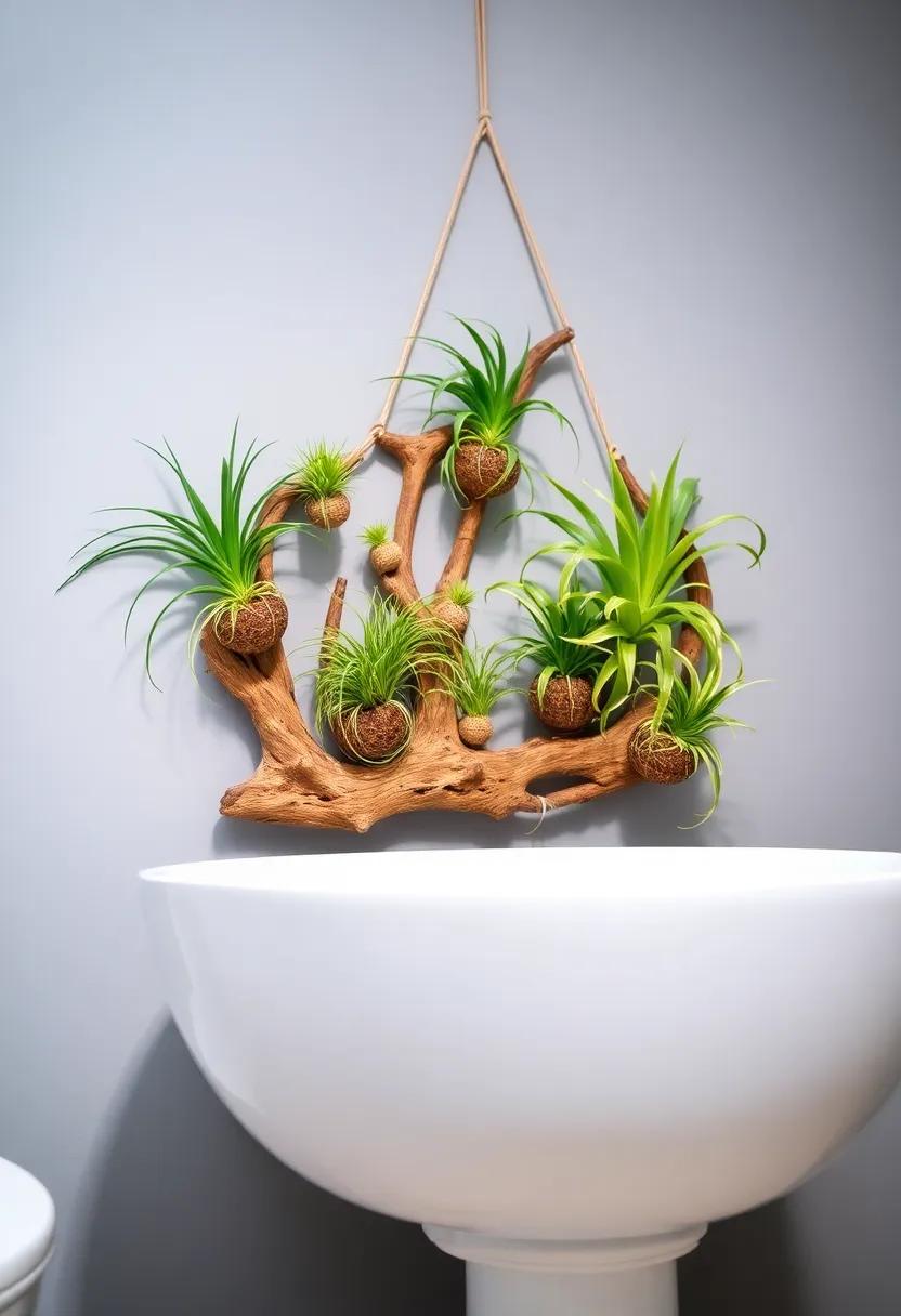 Air Plant Displays: Use wired⁢ wall ‌art or driftwood to create stunning displays of air plants that require minimal maintenance