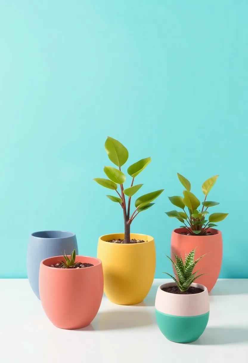Colorful Ceramic Pots: Infuse color into your bathroom with vibrant ceramic pots filled ‌with hardy houseplants