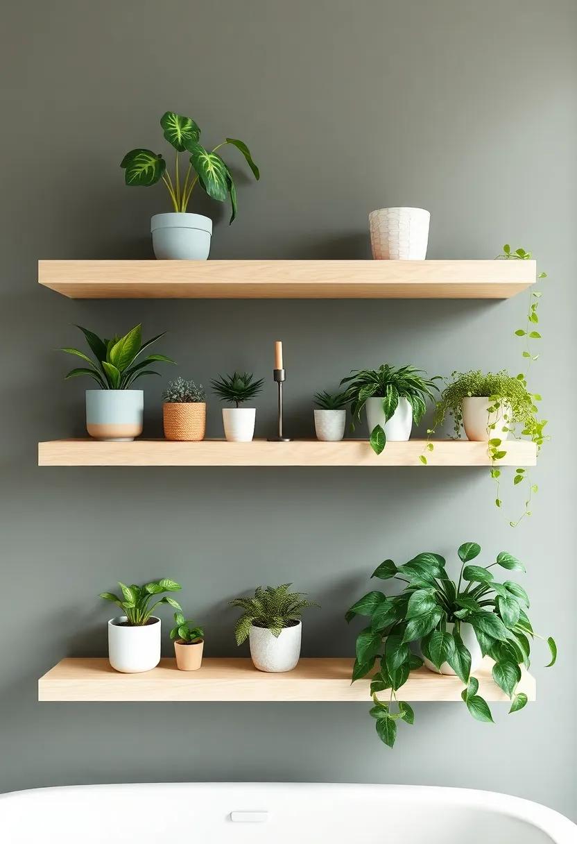 Floating Shelves: Install floating shelves to give the ⁤appearance​ of airiness ⁣while showcasing your plant collection