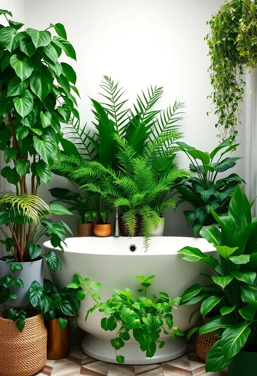 Lush⁣ Greenery: Add a mix of ferns and pothos in varying sizes to create dynamic layers‌ of lush green
