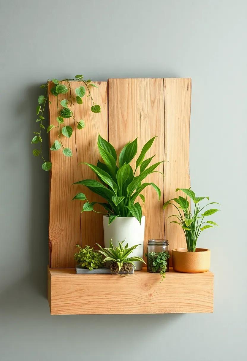 Reclaimed​ Wood Displays: Use reclaimed‌ wood as a base to⁤ create⁤ a ⁣rustic ⁤plant display that introduces character