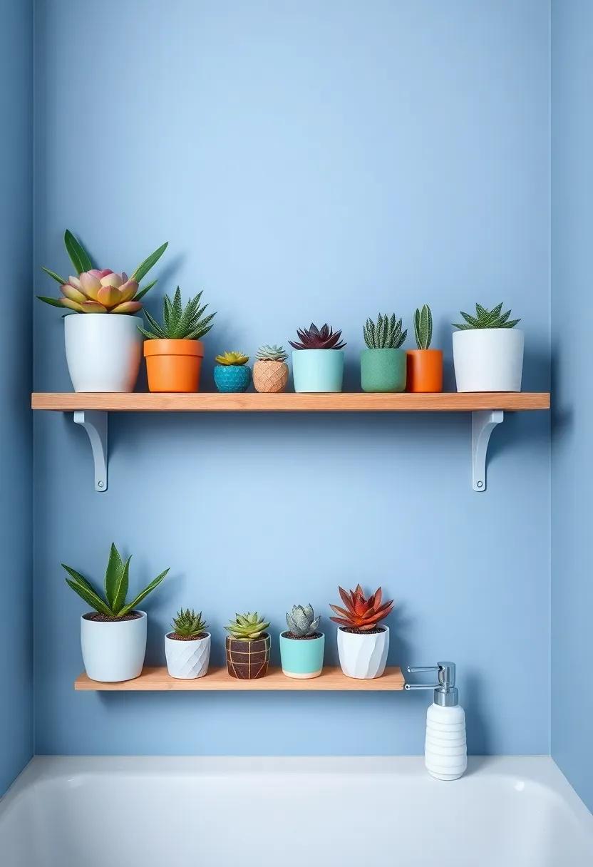 Succulent Shelves: ⁤Designate ⁢a shelf for ‌an array of colorful succulents in quirky pots for‌ an‌ eye-catching display