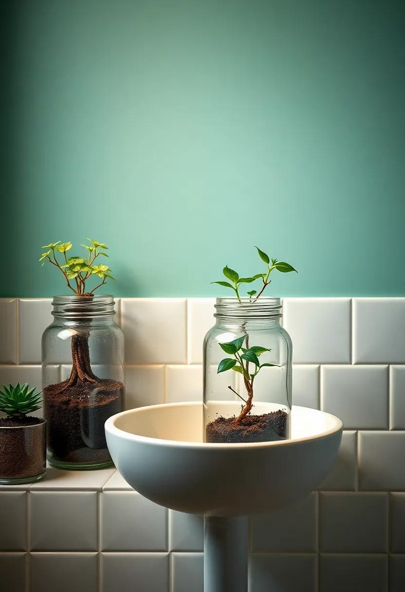 Vintage Jars: Repurpose⁣ old jars ⁤or bottles filled with⁤ dirt and ‍small plants for a rustic,‌ homey look
