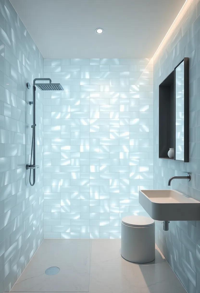 Using⁢ Translucent Tiles for⁤ Ethereal⁤ Lighting Effects ‍in showers