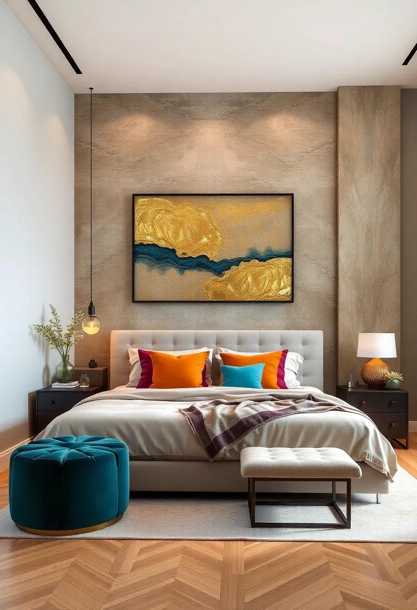 Artistic ⁣Expressions: ‍Incorporating Metallic‌ Artwork ⁢To ​Enhance Your Bedroom Walls