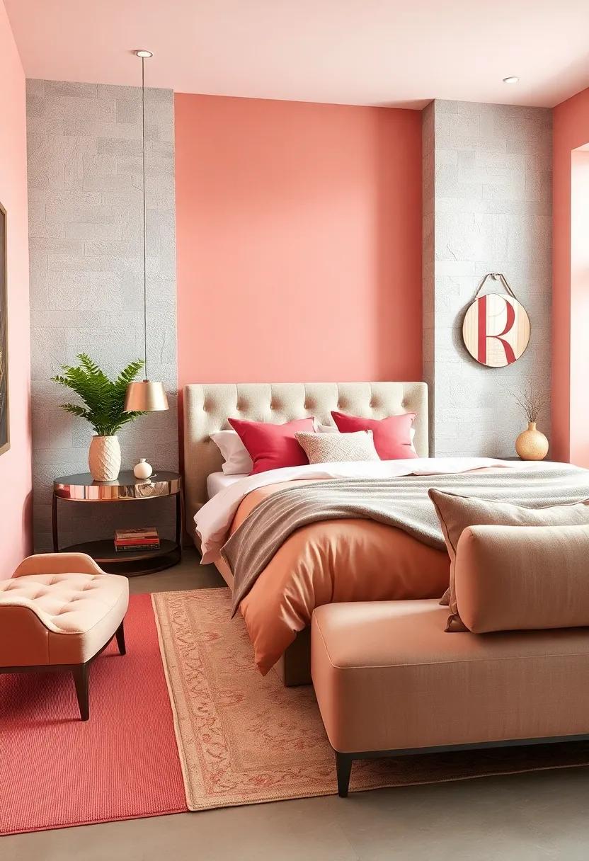 Blush Coral and Polished Nickel:‌ This fresh take on pink combines coral with shiny nickel,introducing a joyful vibe ideal for uplifting your mood
