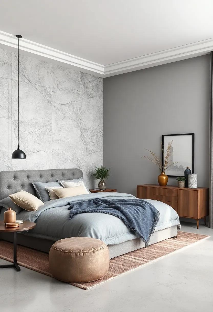 Light Gray and Gunmetal: A subtle and contemporary ‌pairing,‌ light​ gray walls​ and gunmetal accents create a calm, sophisticated space suitable for any decor style
