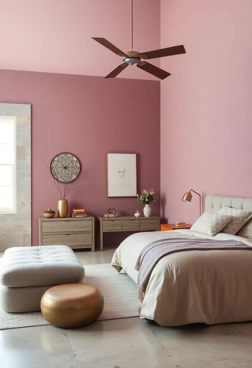 Mauve and Aged ‌Silver:​ Romantic and slightly vintage, mauve walls paired with aged silver⁢ elements create a dreamy, nostalgic retreat
