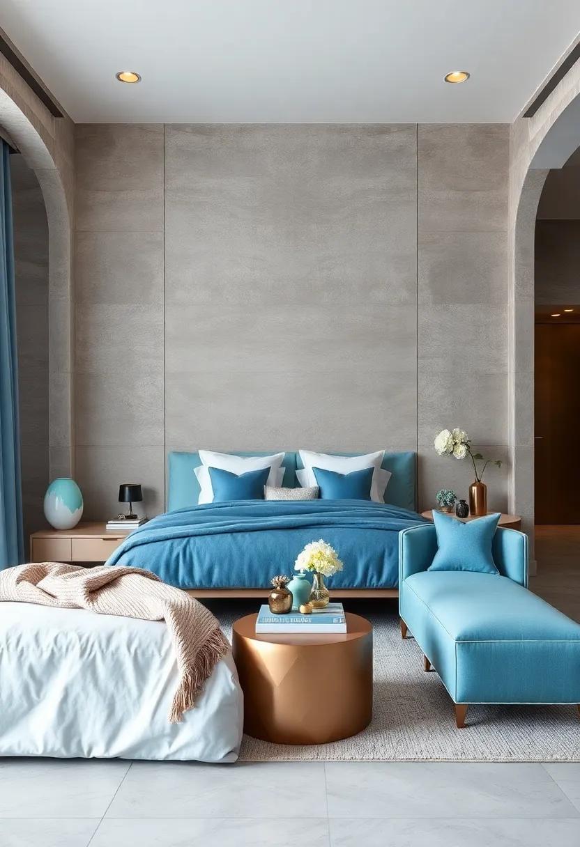 Ice Blue and ​Platinum:⁤ Cool and refreshing, ice ‍blue ⁤works beautifully with platinum accents to create​ a ‍serene retreat perfect for relaxation