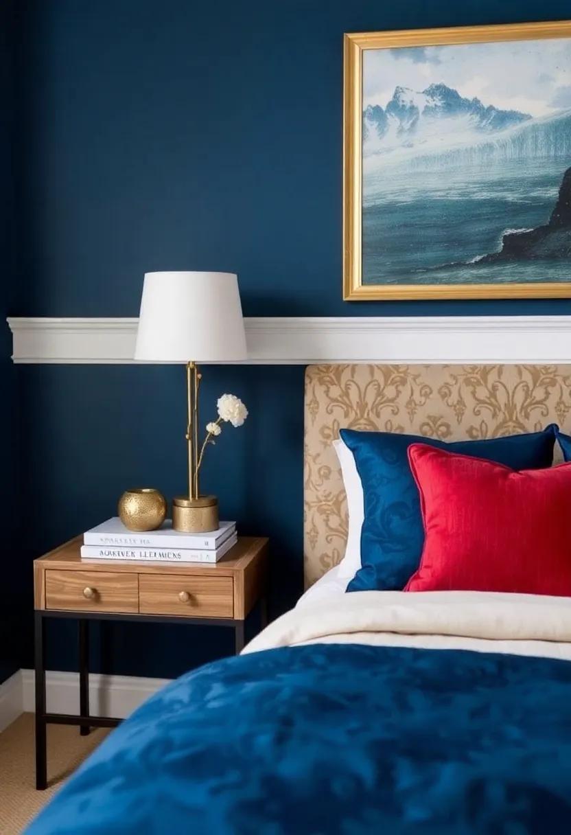 Deep ⁣Blue Textures: Mixing fabrics and Finishes for‍ Visual​ Interest