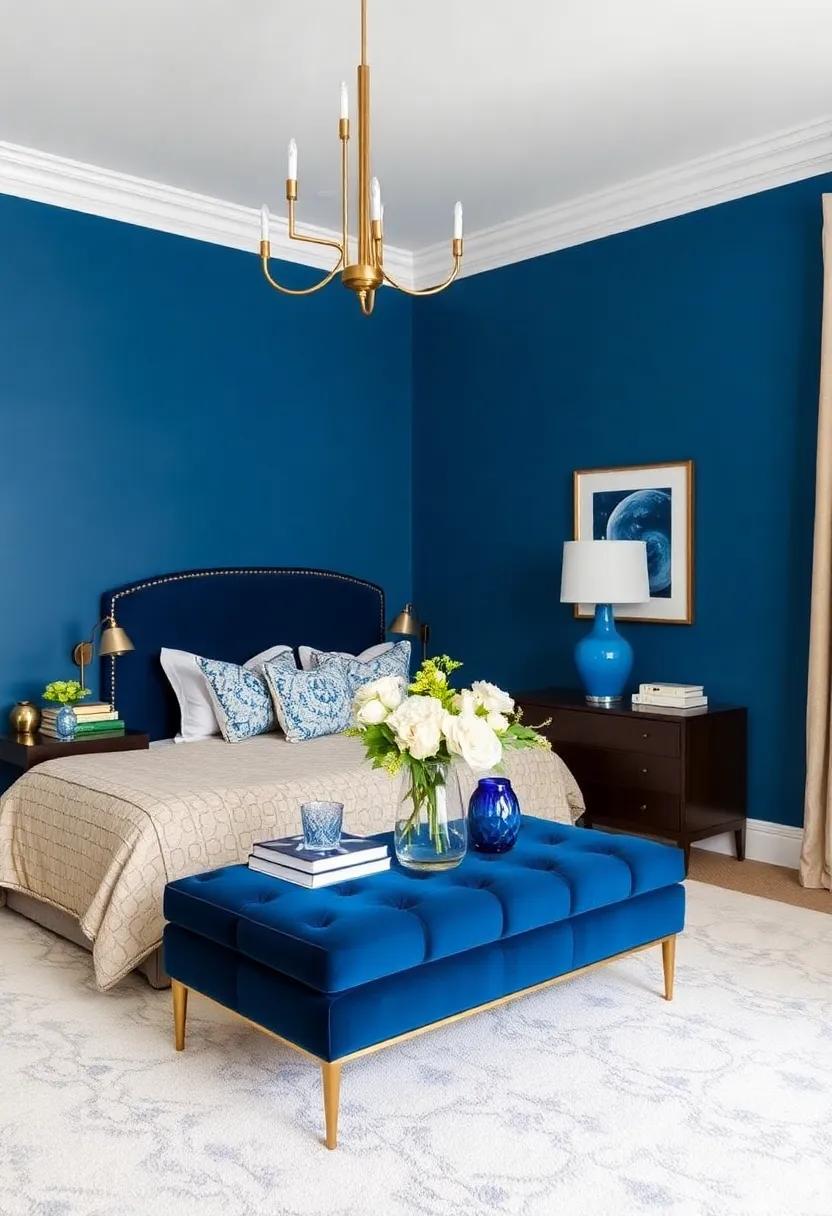 Statement Furniture Pieces in Deep blue: Centerpieces That Draw the⁣ Eye