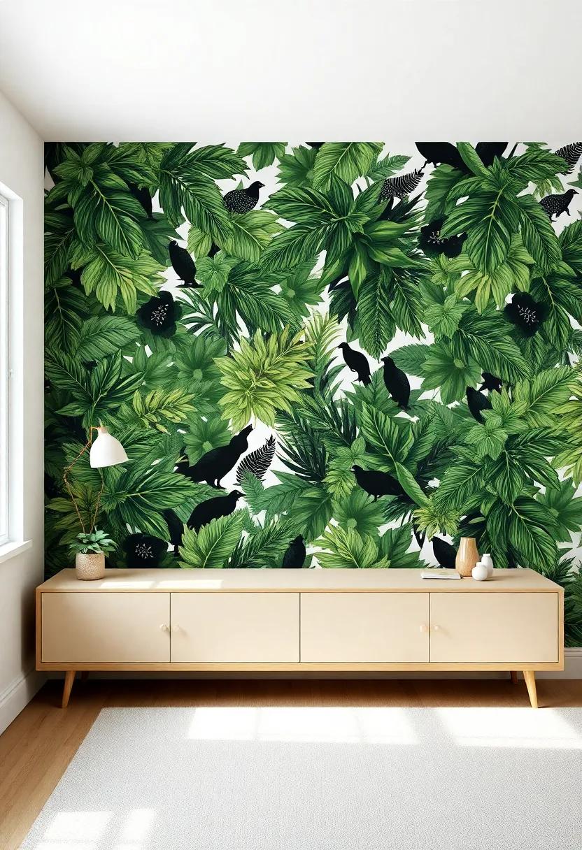 Evoke‌ the mysteries of‌ the jungle with ⁢a lush, ​foliage-laden‌ print paired with hidden animal silhouettes