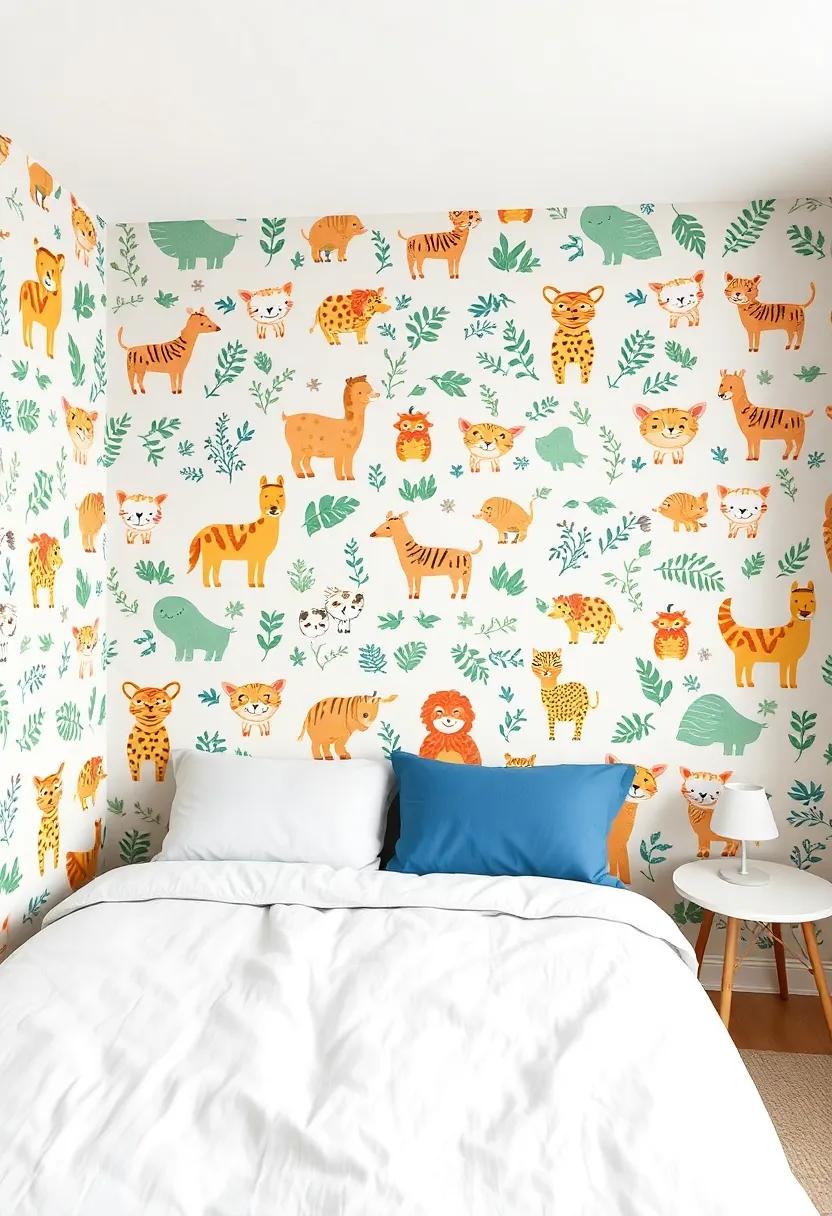 Incorporate a playful and colorful cartoon​ animal wallpaper that ‍brings joy and a ‌sense of fun