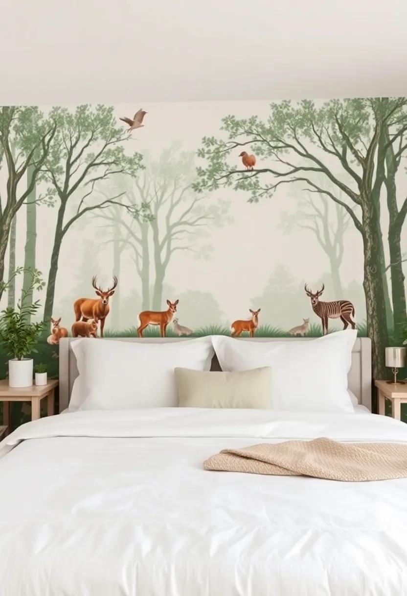 let nature‍ in with ⁢a serene ‌woodland scene featuring⁤ native animals, creating ⁢a peaceful and inviting atmosphere