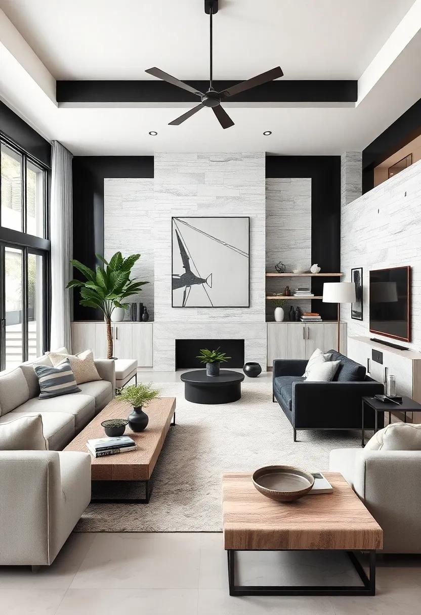 White Wash ⁤Wood Accents: Incorporate ⁢white washed wooden elements like coffee⁢ tables or shelving to bring warmth into the space