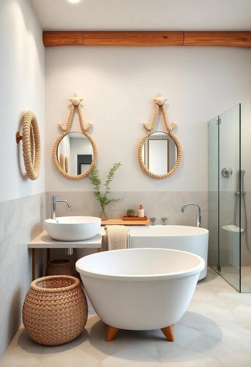 Nautical⁣ Accents: Use nautical decor, such ‍as rope light fixtures⁤ or‍ seashell mirrors, to infuse a playful ⁣seaside vibe into your bathroom