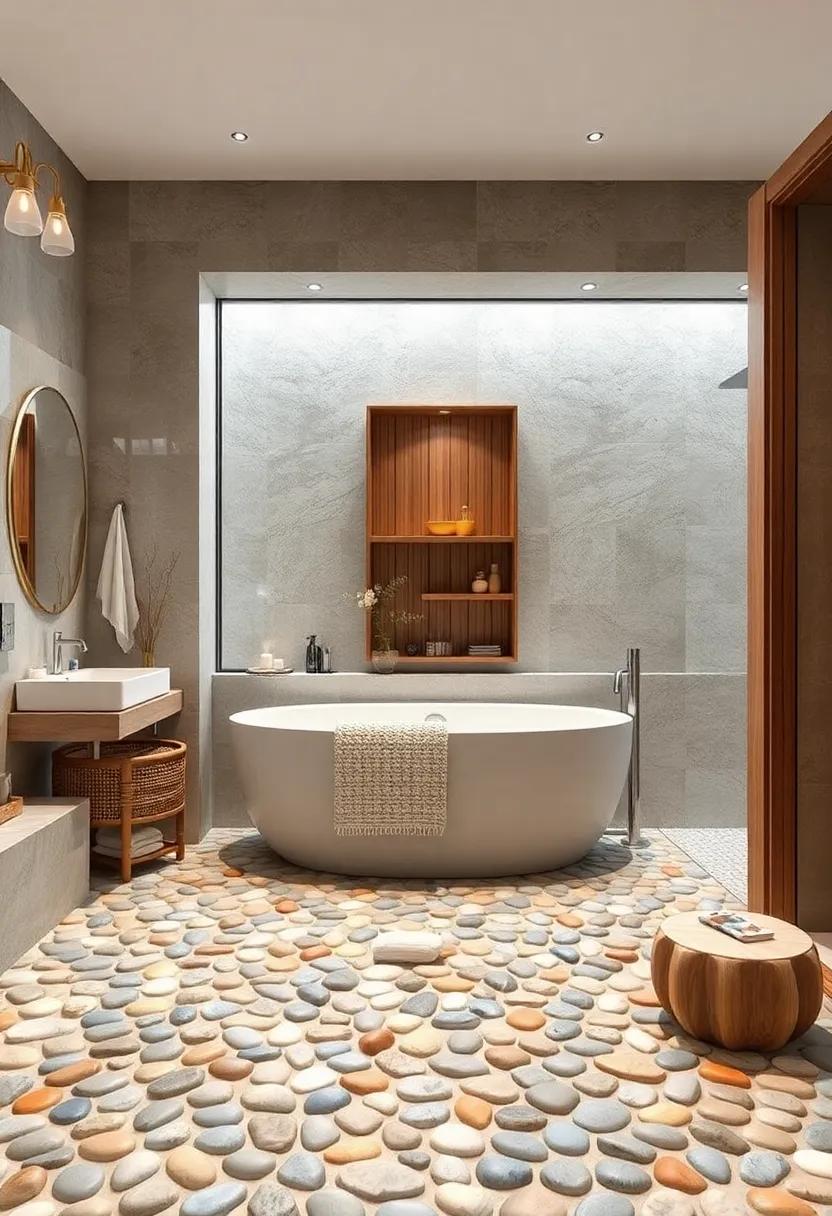 Pebble ‌Stone Flooring: Install a‍ pebble stone floor that feels ​like walking along ⁤the beach, adding⁤ a tactile element to your ‌relaxing space