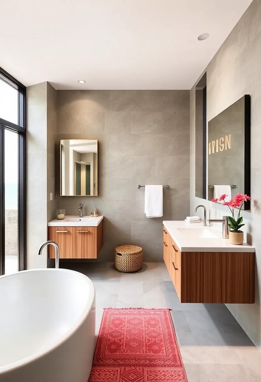 Spa-Like‍ Vanities: Choose floating vanities made‌ from⁤ light wood⁤ with quartz countertops to create an ‌airy​ and spacious feel
