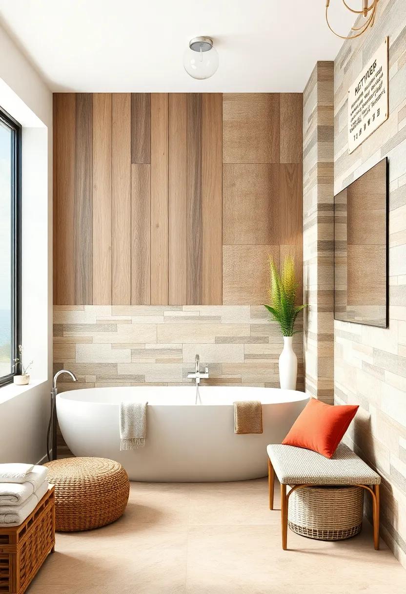 Textured Wall Panels: Use wood or stone wall panels that reflect coastal materials,‍ adding depth⁤ and warmth to the ‍overall aesthetic
