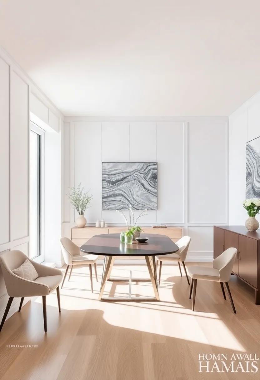 Frameless Flexibility: Try frameless wall panels for a⁢ seamless look‍ that gives the illusion of more space⁤ and works well in smaller dining rooms