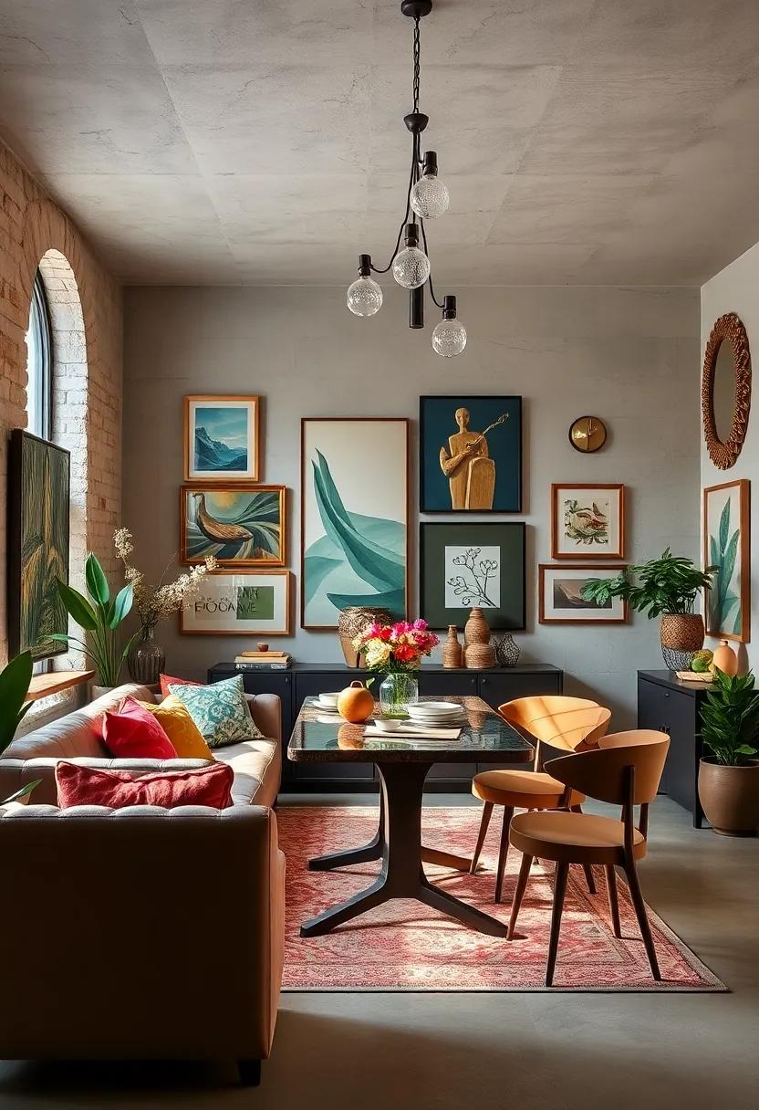 Artful Wall Displays: Create a ‌gallery ⁢wall ⁤with eclectic ⁣art, photographs, and⁢ mirrors that⁢ reflect your ‍unique taste