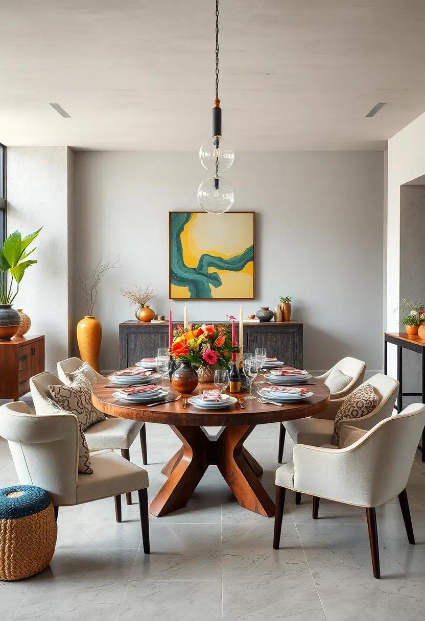 Artistic Table​ Settings: Create a tablescape that's an artful expression itself, by using unconventional items and layers