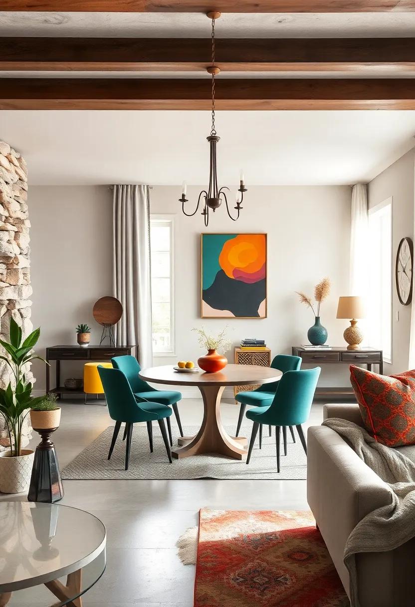 Color-blocked Accents: Use blocks ​of color⁤ in ⁢your decor⁤ through painted furniture or⁢ artwork for⁣ a⁣ modern twist