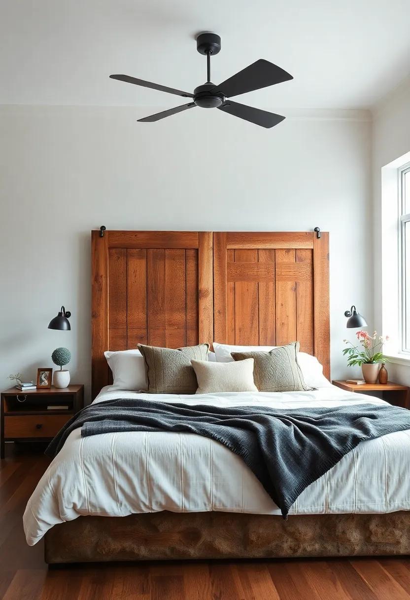 Vintage Door Headboard: Turn an old wooden‍ door into a unique headboard,showcasing ⁢the allure of rustic ​design while providing a touch of history to your space