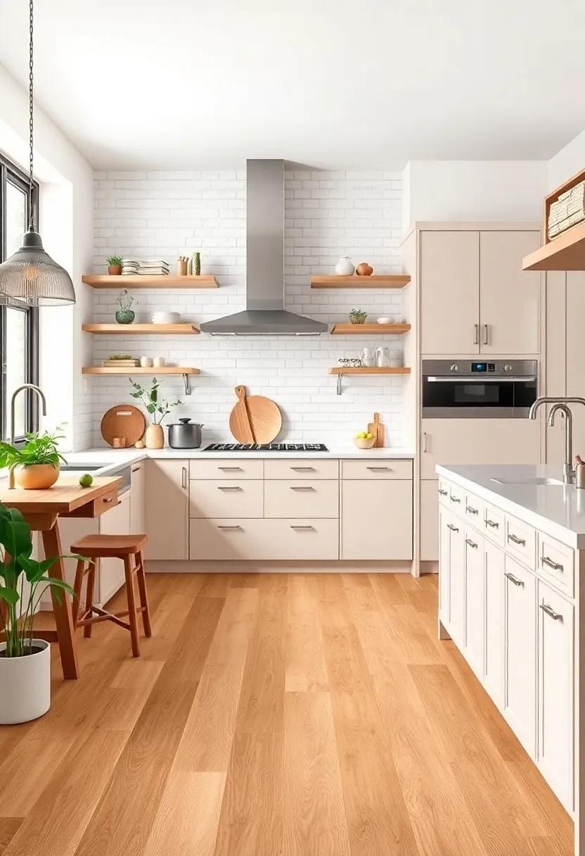 Eco-Friendly Bamboo: Choose sustainable ⁢bamboo flooring for ⁤an eco-conscious yet stylish addition to your farmhouse kitchen