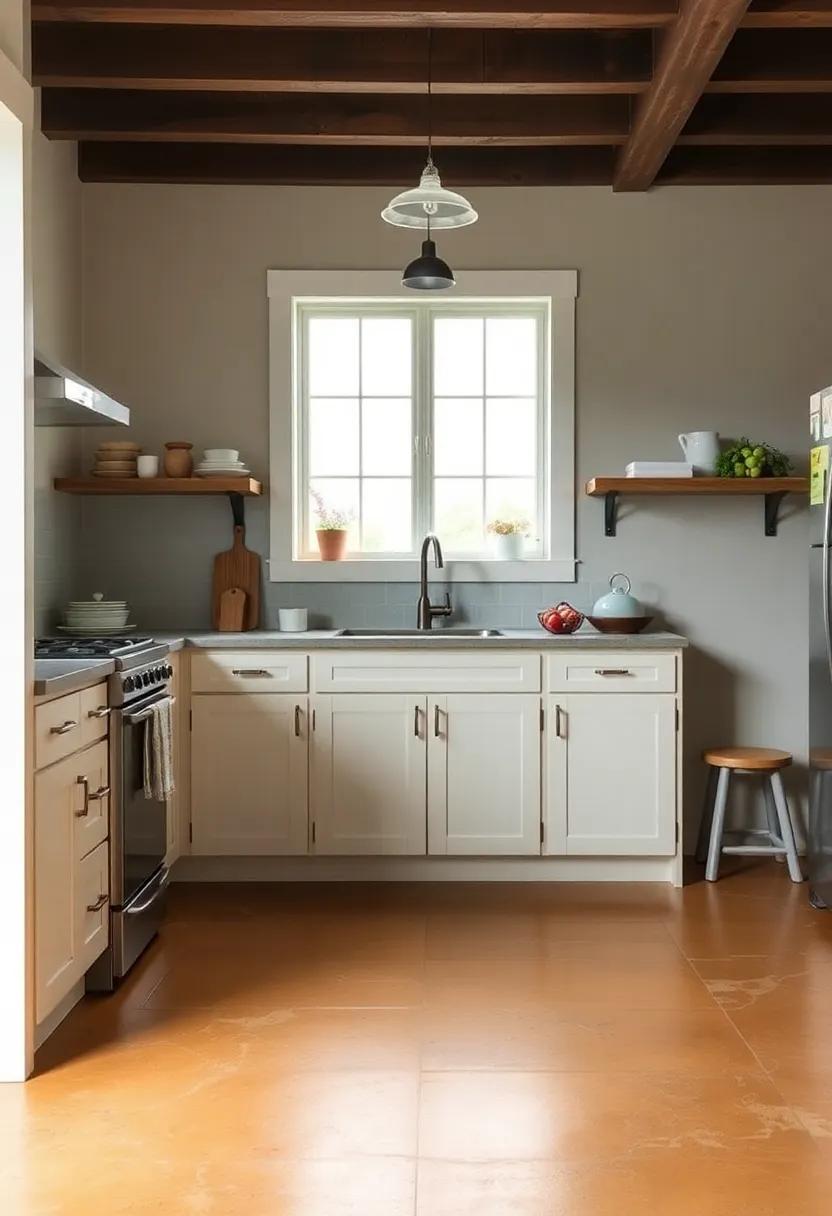 Painted Concrete: Bring a modern twist to rustic aesthetics with painted concrete; ⁣choose soft, muted colors for ⁢an inviting look