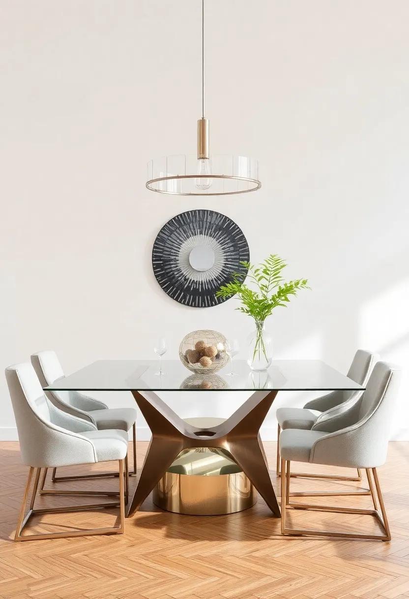 Focal Points: Making a Statement ⁣with Oversized⁣ Decor on glass​ Dining Tables