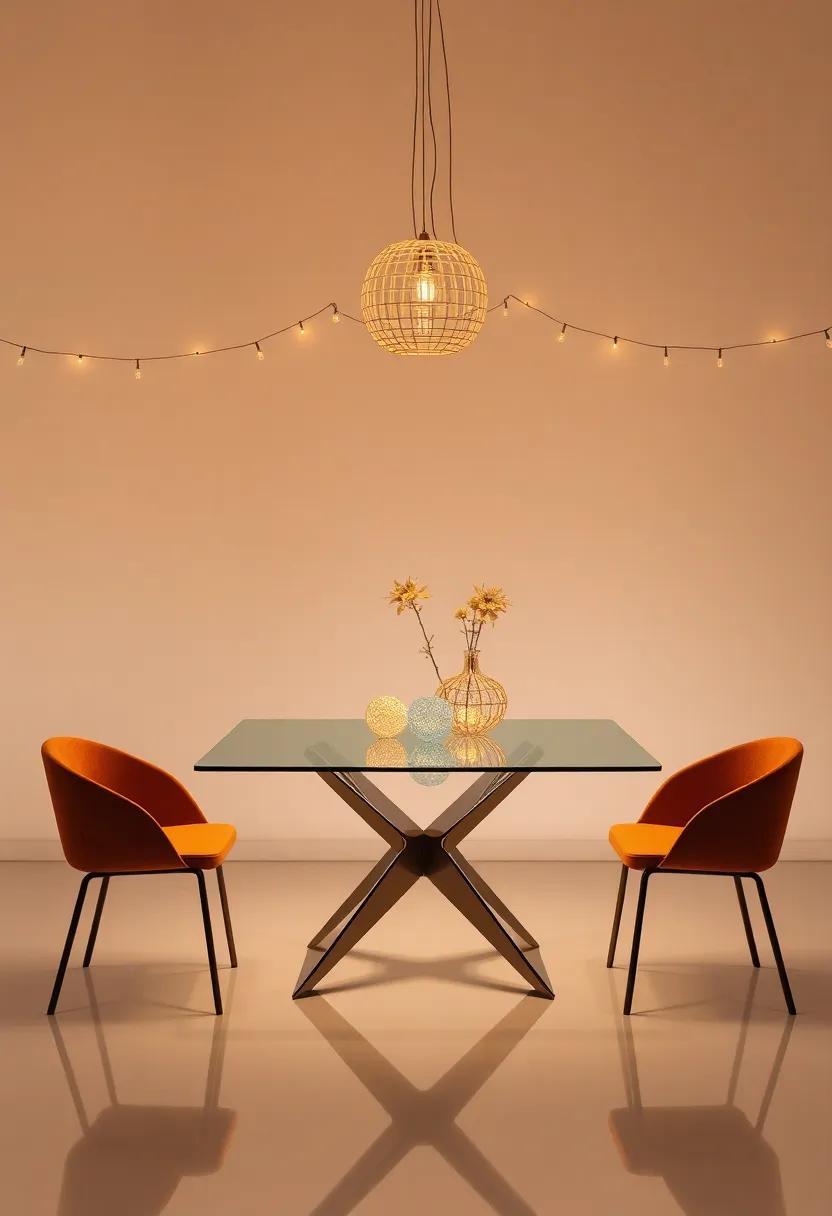 Festival of Lights: Illuminating Your Glass Dining Table with Creative Lighting Ideas