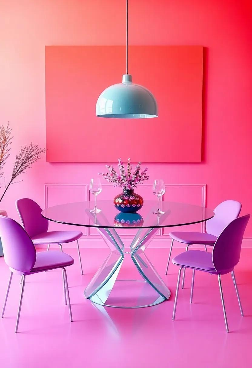 Color Pop: Infusing Bright Hues into Your Glass Dining Table Setup