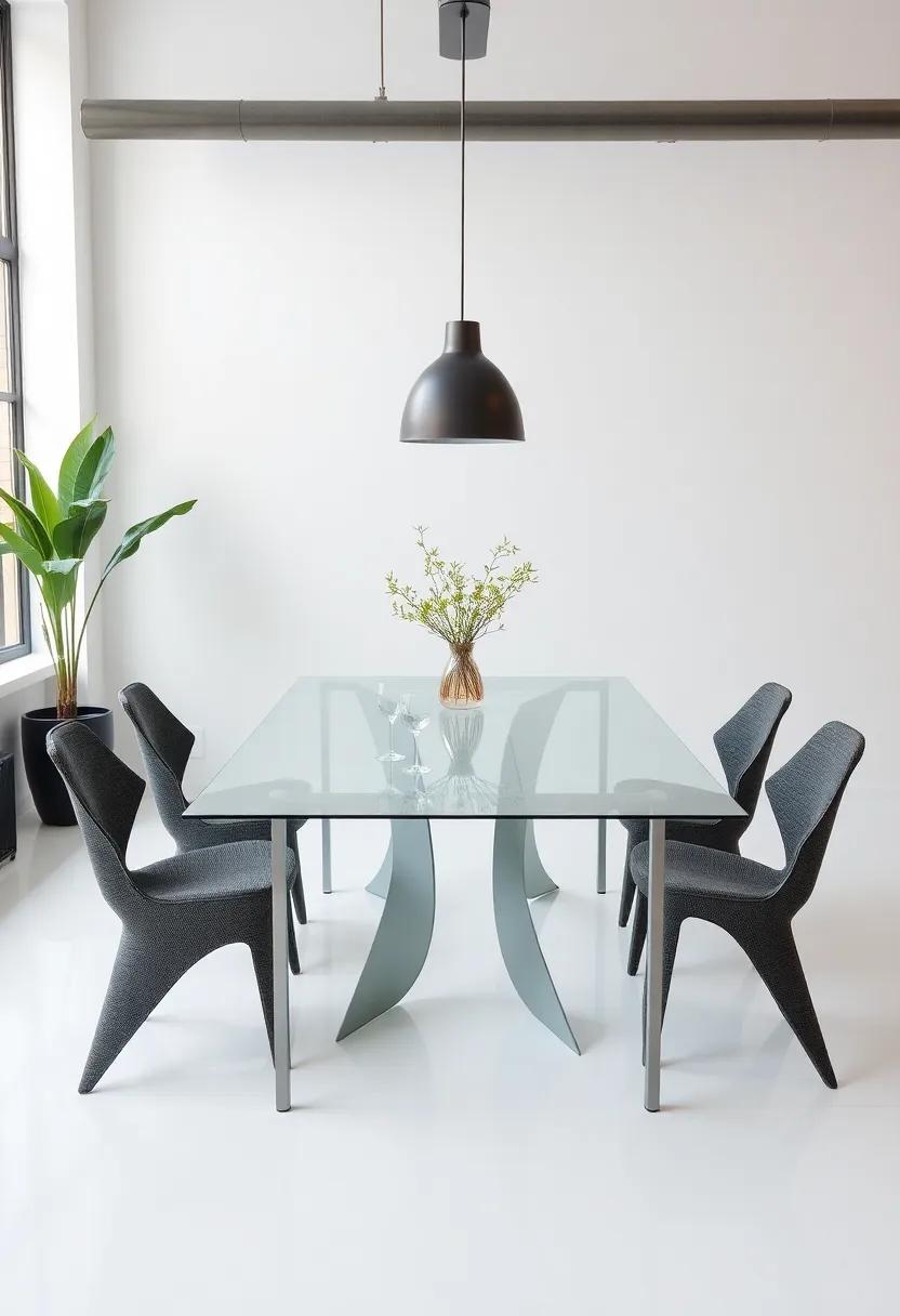 Industrial Edge: Edgy Glass ⁢Dining⁢ table Settings with Urban aesthetics