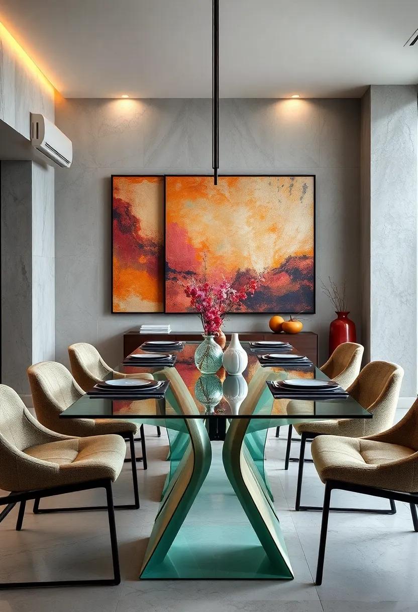Breathtaking Backdrops: Wall Art Ideas That Pair ​Beautifully With Glass ​Dining